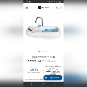 4Moms cleanwater tub with digital thermometer